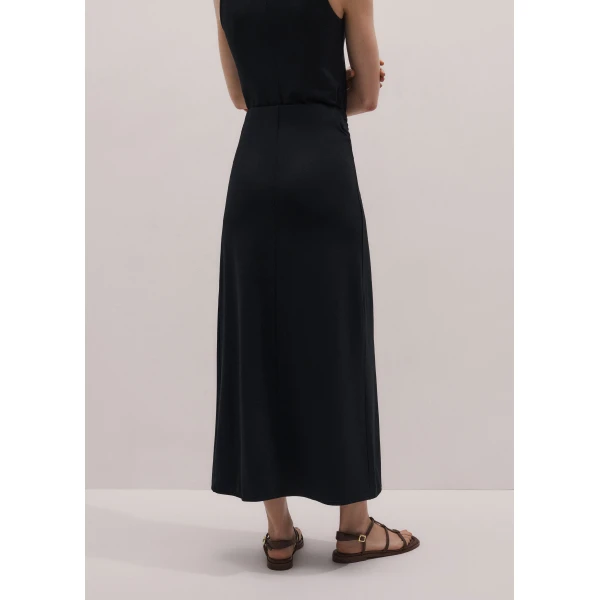 Me and Em ME+EM Knot Detail Maxi Skirt in Black, view 6