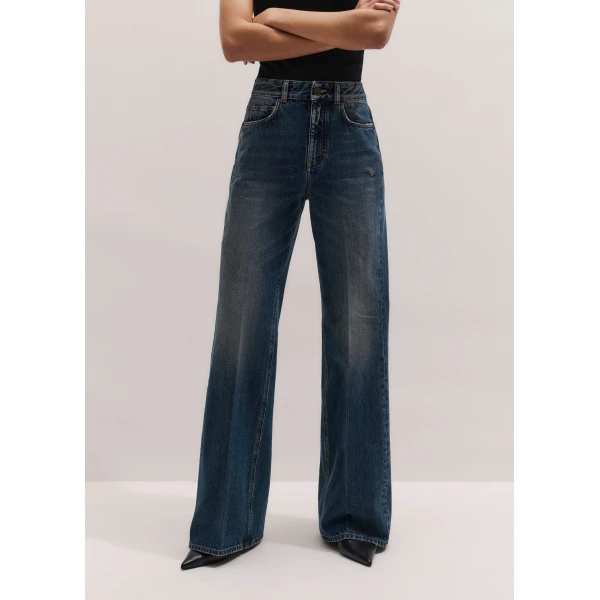 Me and Em ME+EM Leg Elongator Jean in Authentic Dark Wash, view 2