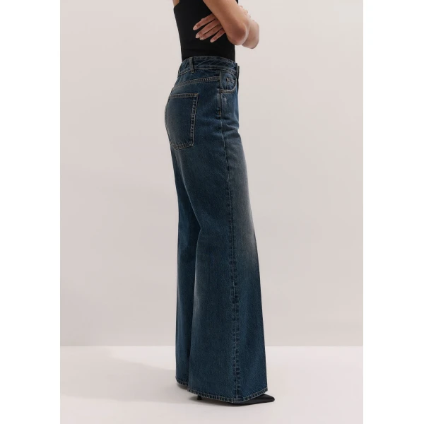 Me and Em ME+EM Leg Elongator Jean in Authentic Dark Wash, view 6