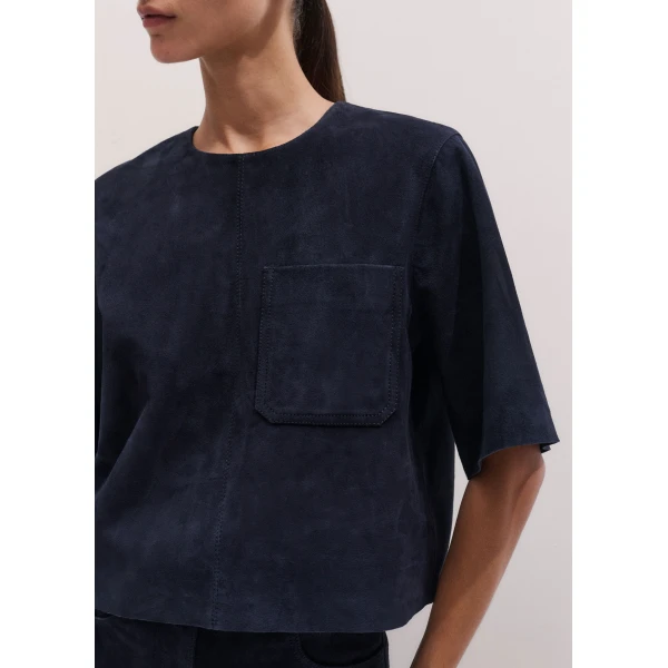 Me and Em ME+EM Luxe Box Tee in Navy Top, view 2