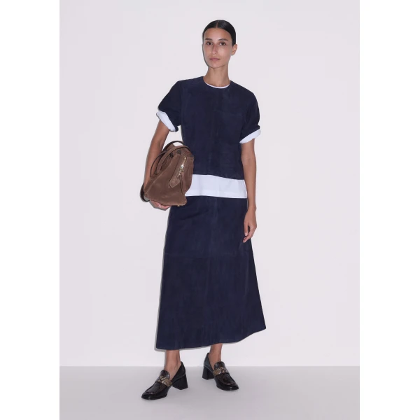 Me and Em ME+EM Luxe Box Tee in Navy Top, view 3
