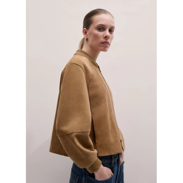 Me and Em ME+EM Luxe Swing Jacket in Pale Tan, view 6