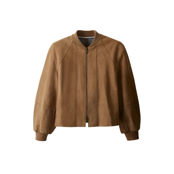 Me and Em ME+EM Luxe Swing Jacket in Pale Tan