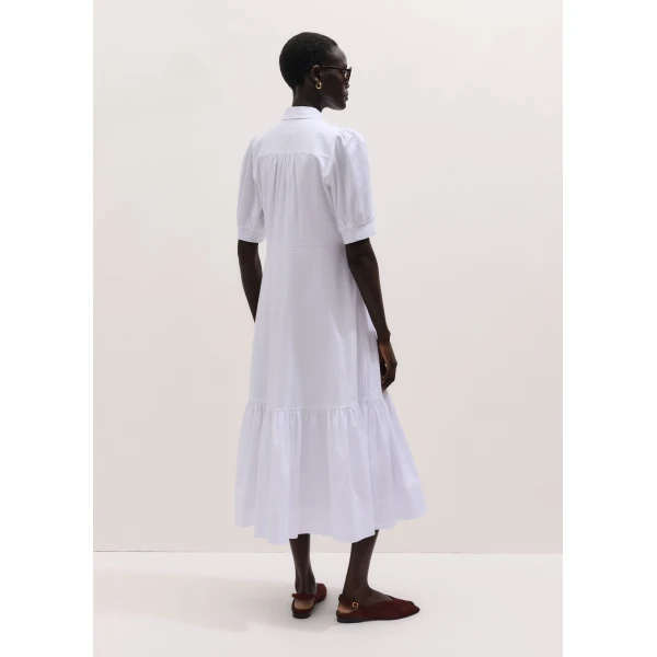 Me and Em ME+EM Midi Shirt Dress in Soft White, view 6