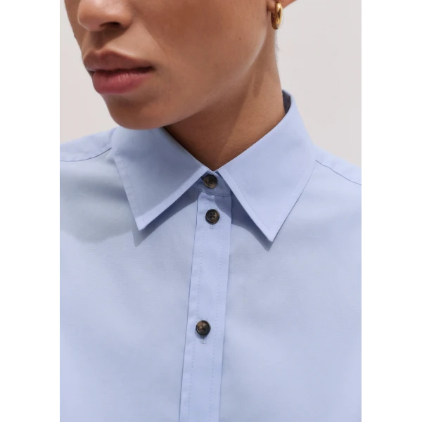 Me and Em ME+EM Perfectly Proportioned Shirt in Pale Blue, view 3