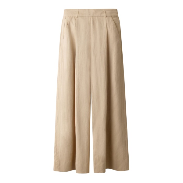 Me and Em ME+EM Pleat Wide-Leg Trouser in Warm Stone