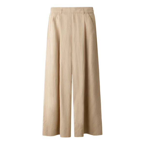 Me and Em ME+EM Pleat Wide-Leg Trouser in Warm Stone