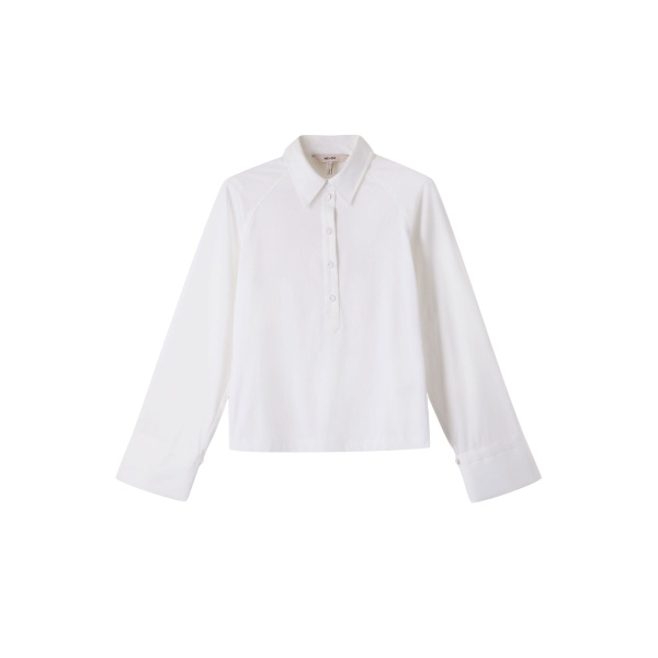 Me and Em ME+EM Raglan Layering Top in Fresh White
