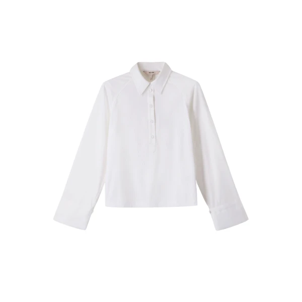 Me and Em ME+EM Raglan Layering Top in Fresh White