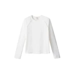Me and Em ME+EM Raw Edge Sweatshirt in Soft White Top