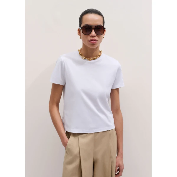 Me and Em ME+EM Relaxed Tee in Bright White Top, view 2