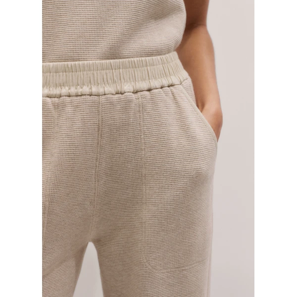 Me and Em ME+EM Relaxed Track Pant in Oatmeal, view 3