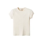 Me and Em ME+EM Rib Slim Tee in Cream Top