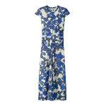 Me and Em ME+EM Ruched Maxi Dress in Blue Multi