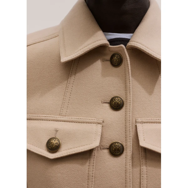 Me and Em ME+EM Short Military Jacket in Pale Stone, view 5