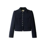 Me and Em ME+EM Short Military Jacket in Summer Navy