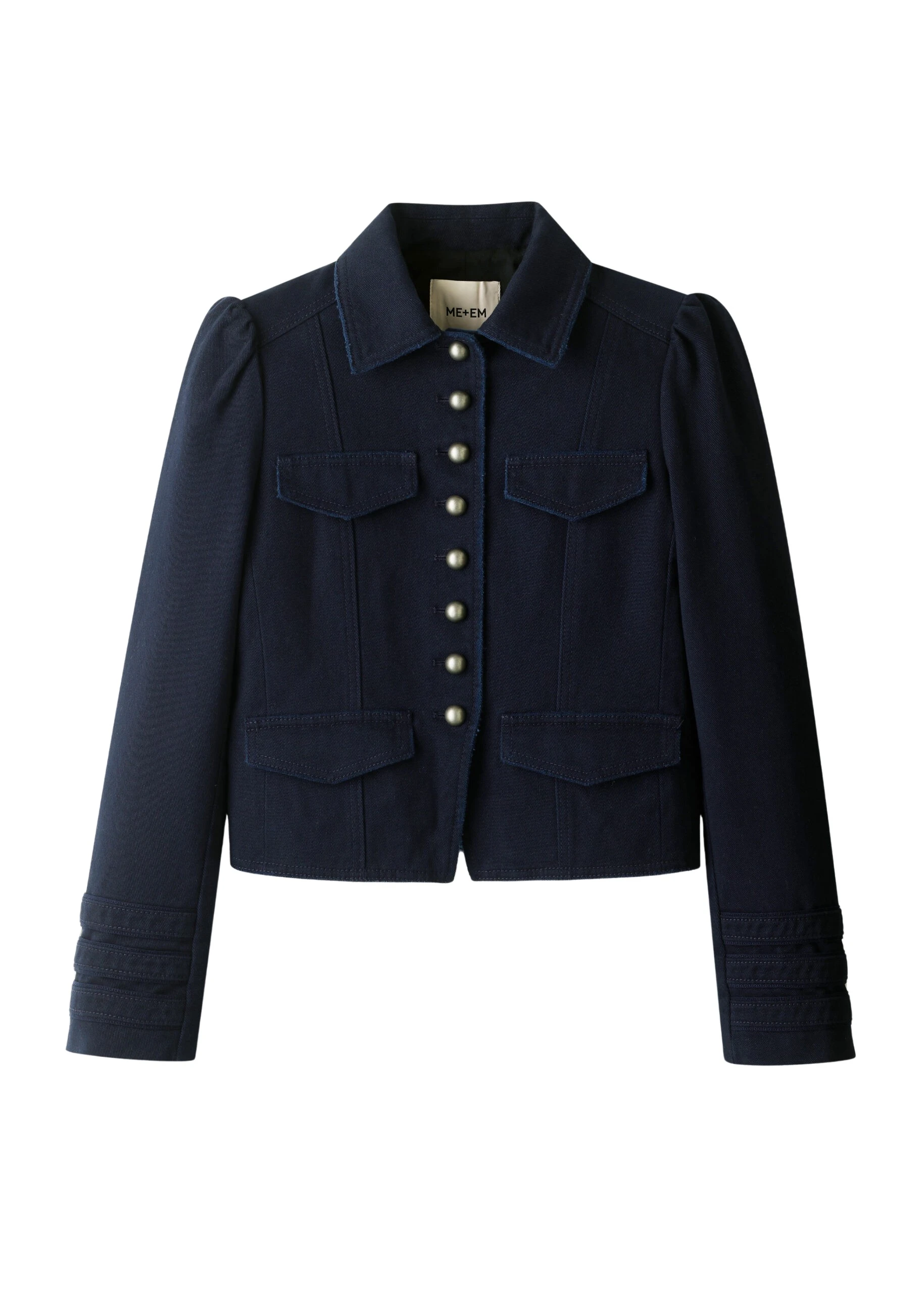 ME+EM Short Military Jacket in Summer Navy