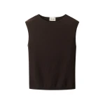 Me and Em ME+EM Slim Knit Vest in Cocoa Brown