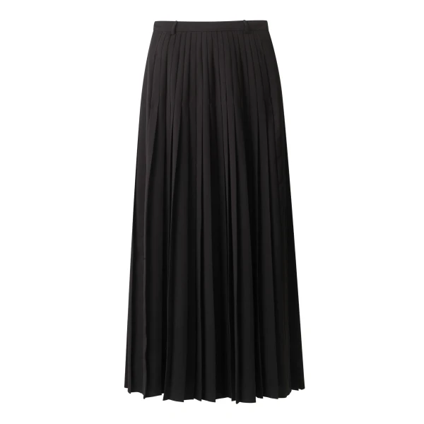 Me and Em ME+EM Slit Pleated Maxi Skirt in Black