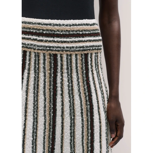 Me and Em ME+EM Stripe Knit Maxi Skirt in Cream Multi, view 3