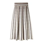Me and Em ME+EM Stripe Knit Maxi Skirt in Cream Multi
