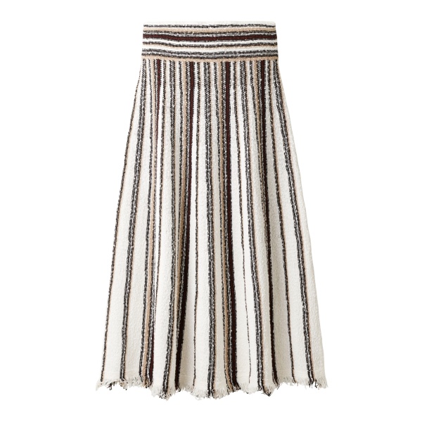Me and Em ME+EM Stripe Knit Maxi Skirt in Cream Multi