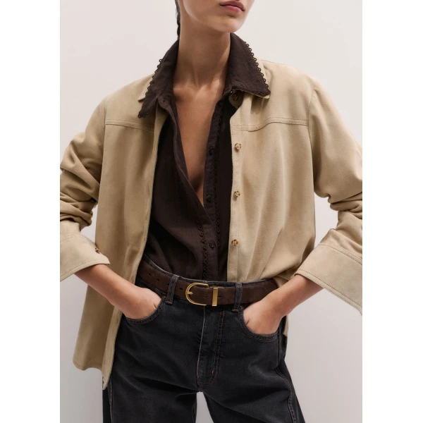 Me and Em ME+EM Summer Blouse in Ganache Brown, view 4