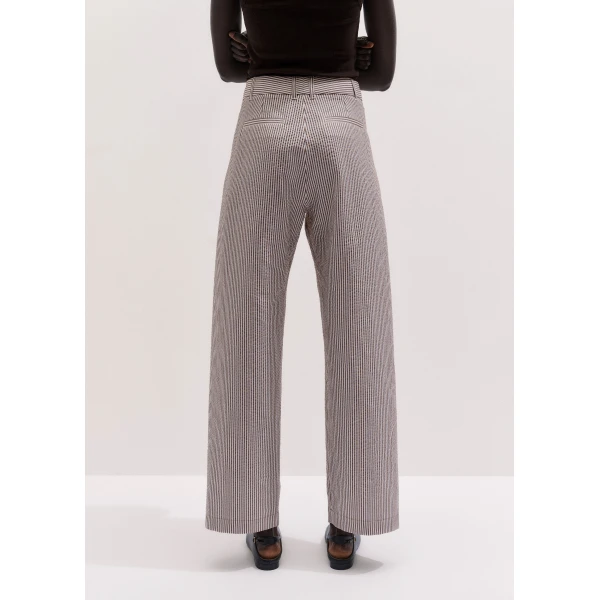 Me and Em ME+EM Summer Clever Trouser in Cocoa Brown/Light Cream, view 5