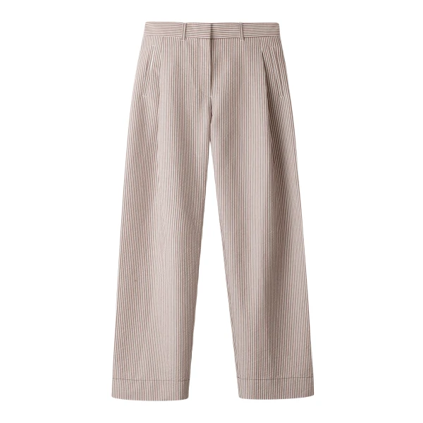 Me and Em ME+EM Summer Clever Trouser in Cocoa Brown/Light Cream