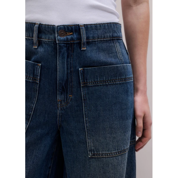 Me and Em ME+EM Super Wide Jean in Authentic Dark Wash, view 6