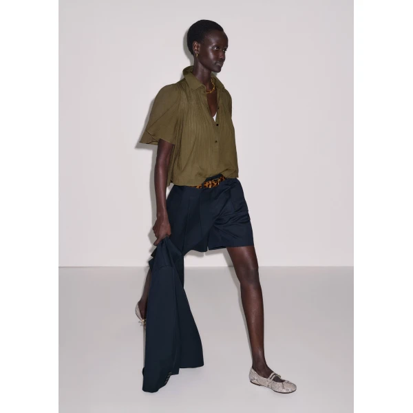 Me and Em ME+EM Swing Blouse in Dusted Khaki, view 5
