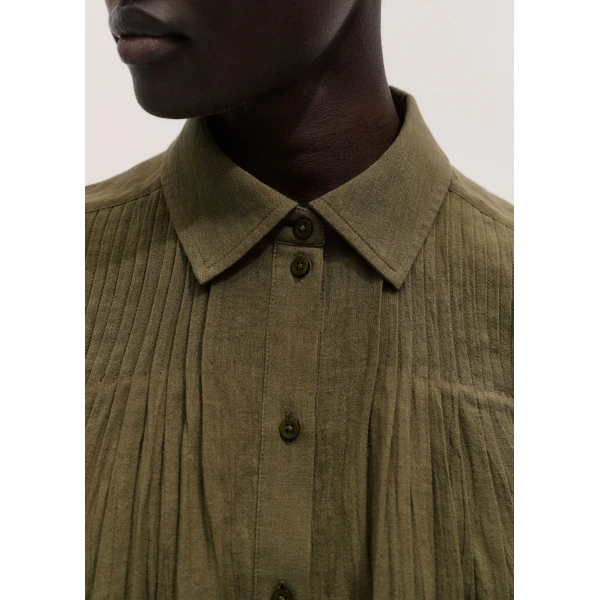 Me and Em ME+EM Swing Blouse in Dusted Khaki, view 6