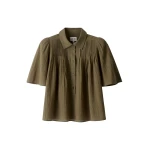 Me and Em ME+EM Swing Blouse in Dusted Khaki