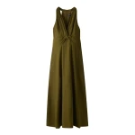 Me and Em ME+EM Twist Front Maxi Dress in Olive Green