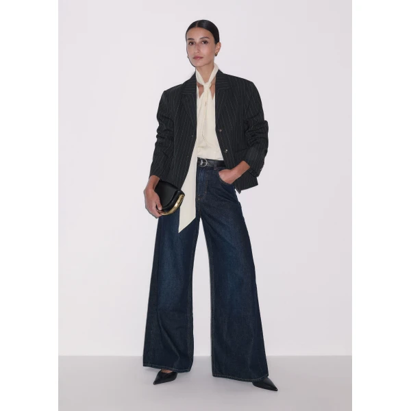 Me and Em ME+EM Ultimate Wide-Leg Jean in Rinse Wash, view 4