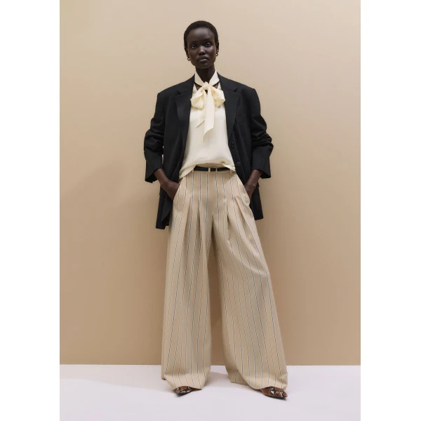 Me and Em ME+EM Ultra-Wide Trouser in Pale Stone, view 2