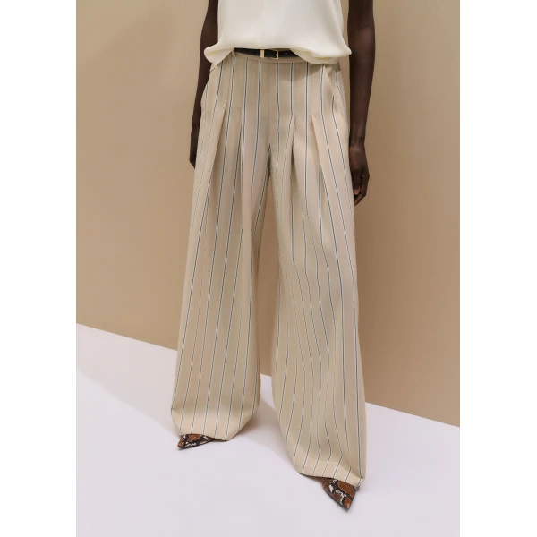 Me and Em ME+EM Ultra-Wide Trouser in Pale Stone, view 3