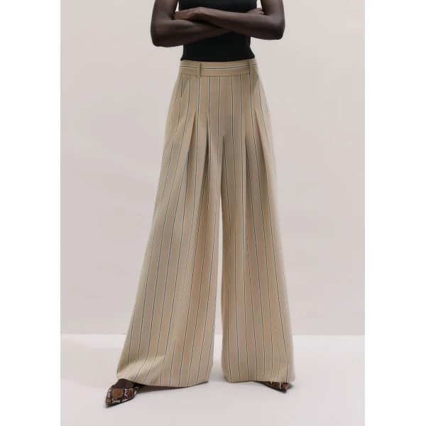 Me and Em ME+EM Ultra-Wide Trouser in Pale Stone, view 6