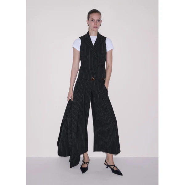 Me and Em ME+EM Very Wide Culotte in Black, view 6
