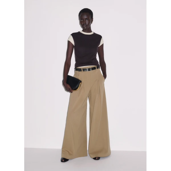 Me and Em ME+EM Very Wide-Leg Trouser in Light Caramel, view 3