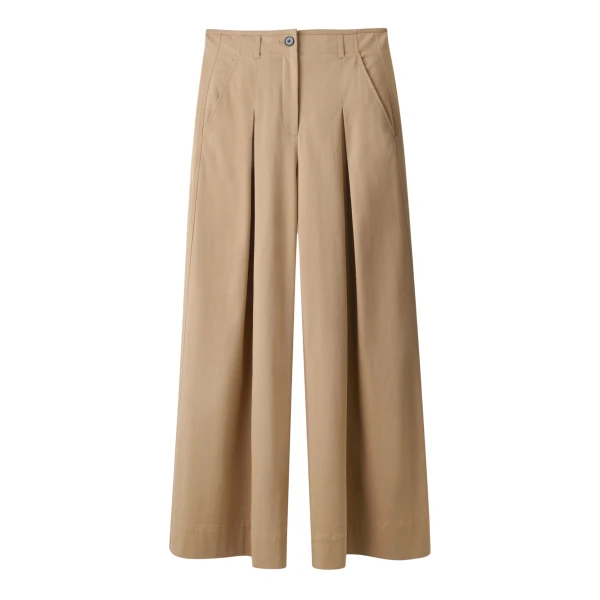 Me and Em ME+EM Very Wide-Leg Trouser in Light Caramel