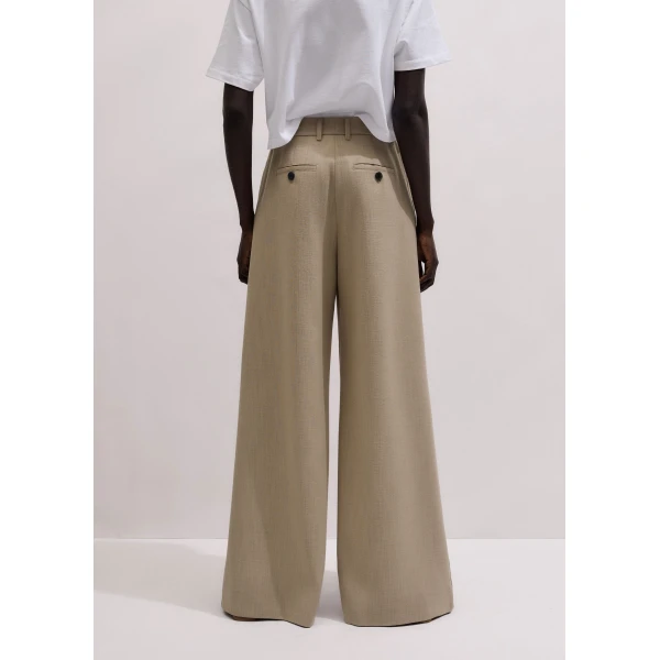 Me and Em ME+EM Very Wide-Leg Trouser in Sand, view 4