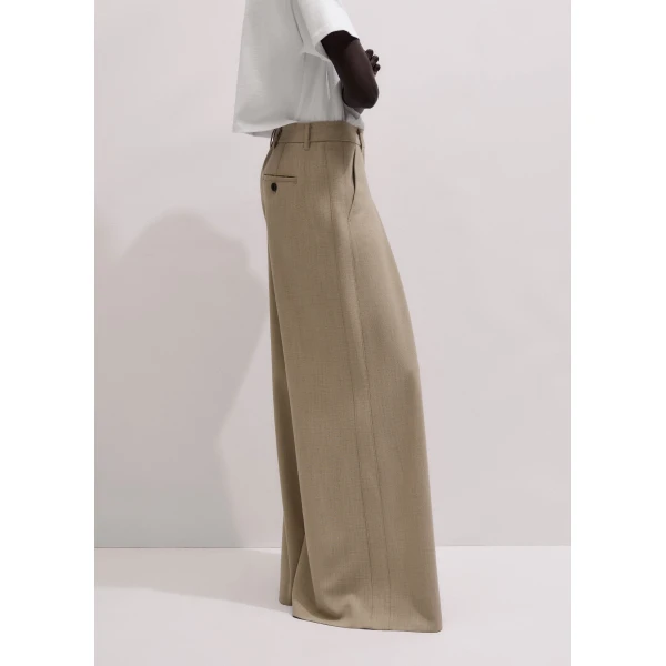 Me and Em ME+EM Very Wide-Leg Trouser in Sand, view 5
