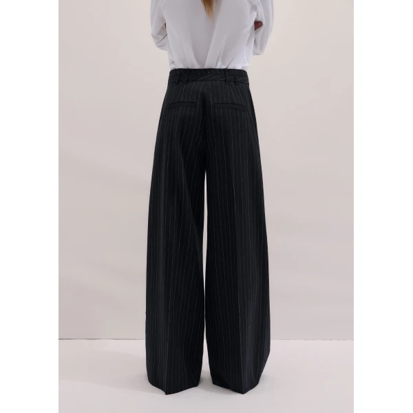 Me and Em ME+EM Wide-Leg Trouser in Black, view 5