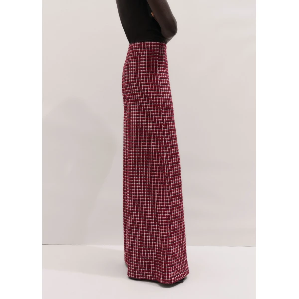 Me and Em ME+EM Wide Palazzo Pant in Pomegranate Red Multi, view 6