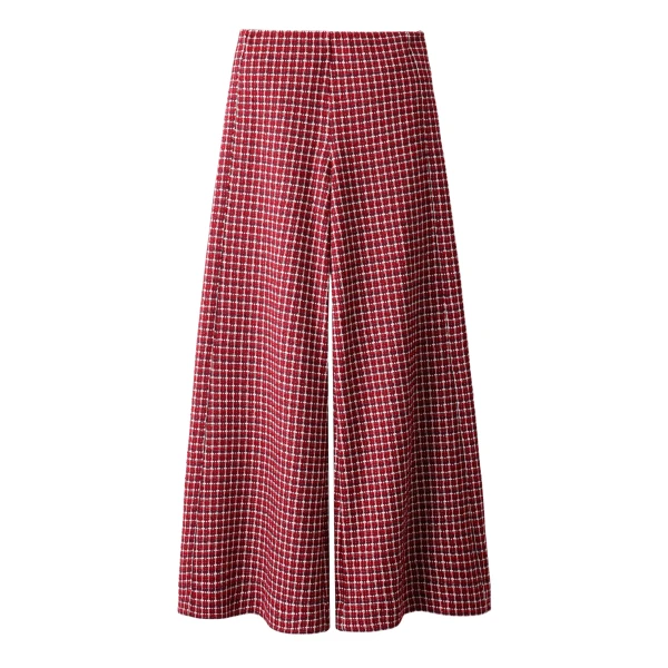 ME+EM Wide Palazzo Pant in Pomegranate Red Multi