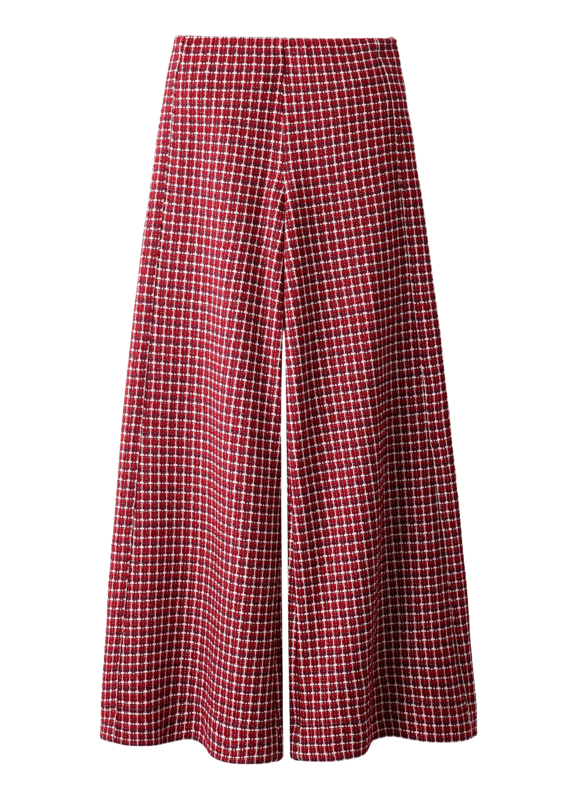 ME+EM Wide Palazzo Pant in Pomegranate Red Multi