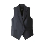 Me and Em ME+EM Wrap Waistcoat in Navy