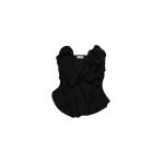 Magda Butrym Draped corset with floral detail in black Top