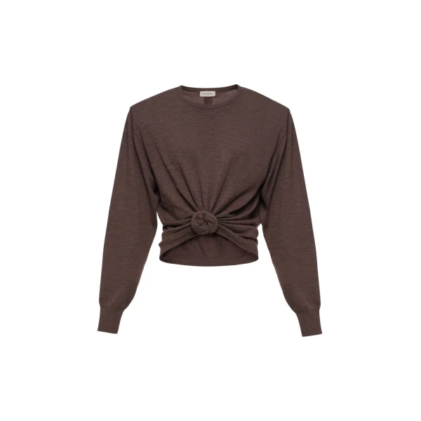Magda Butrym Knotted longsleeve in brown Knit